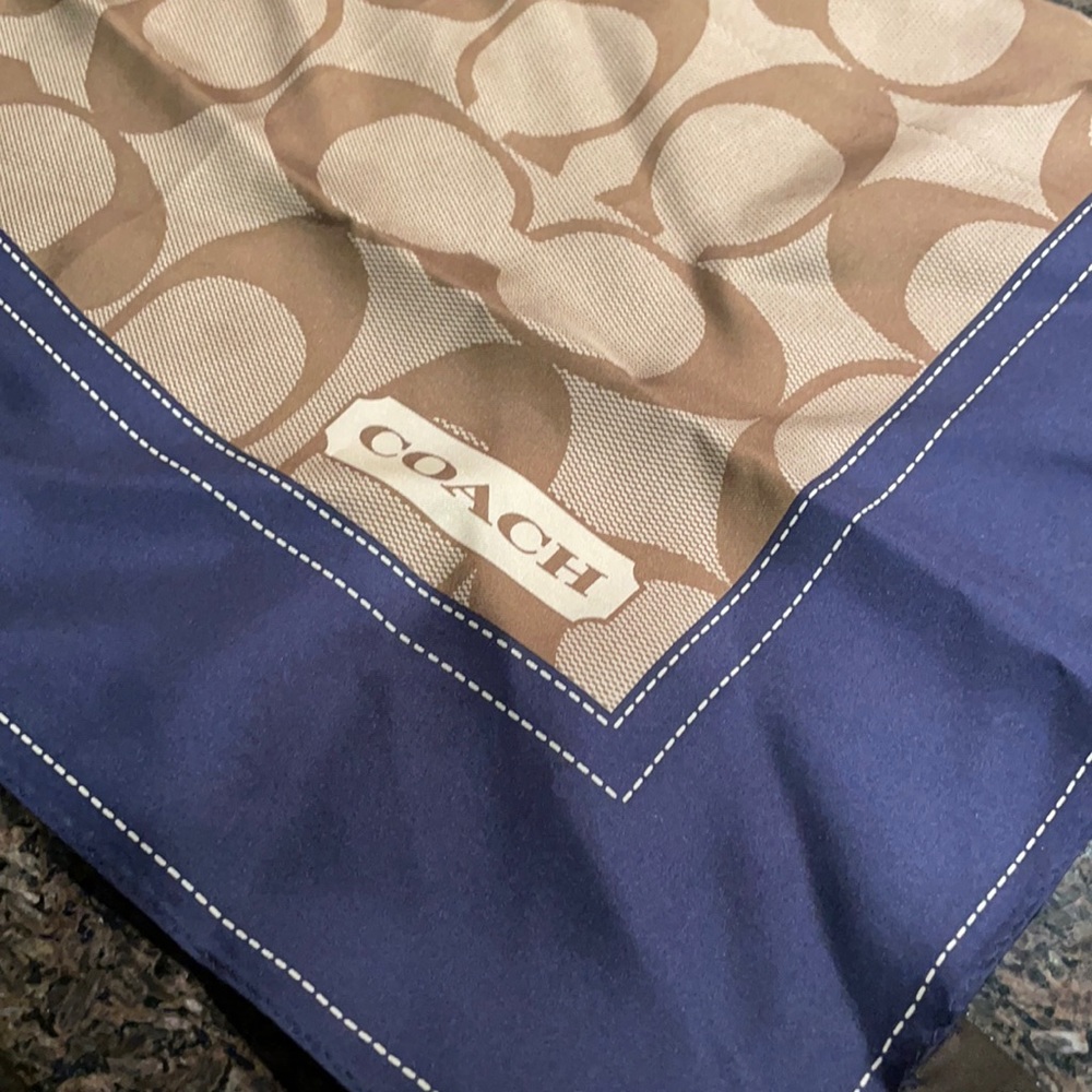 100% silk Coach scarf
